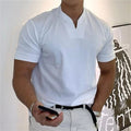 Men Gentlemans Business Short Sleeve Fitness T-shirt mysite