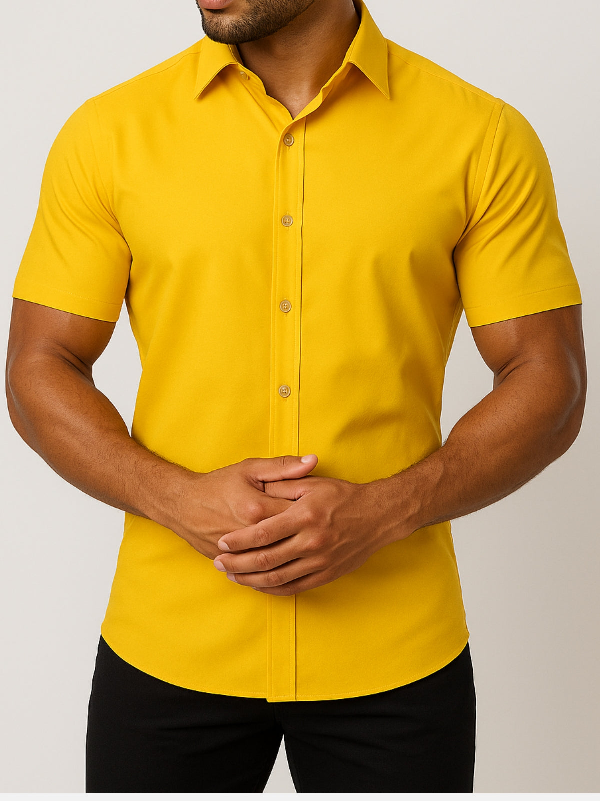 Non-Iron 4-Way Stretch Shirt – Transparent Buttons mysite