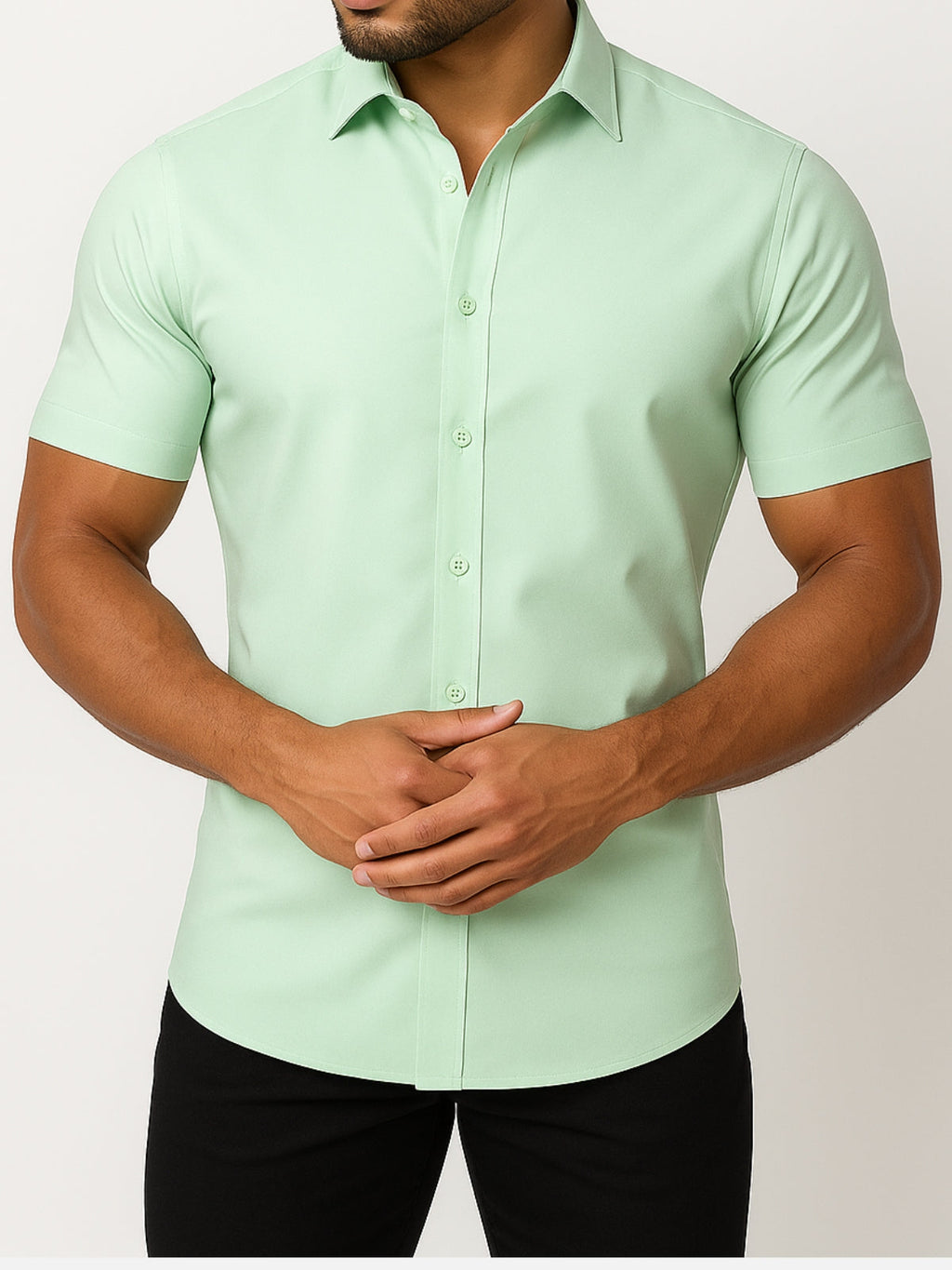 Non-Iron 4-Way Stretch Shirt – Transparent Buttons mysite
