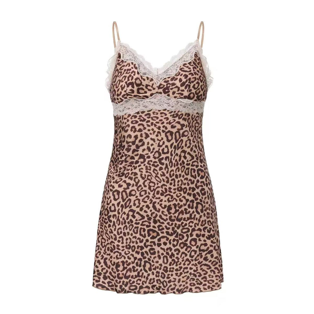 Leopard-print camisole dress PollyFabshoes