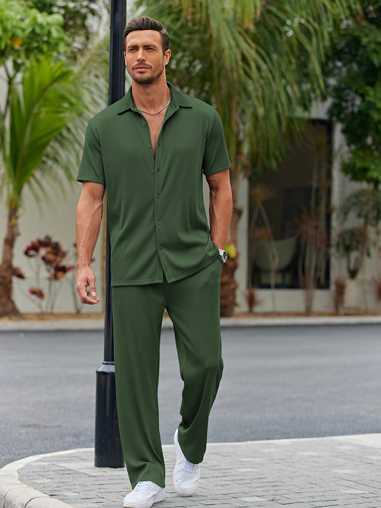 Casual Loose Fit Shirt Sets mysite