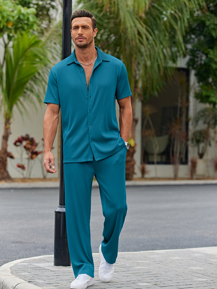 Casual Loose Fit Shirt Sets mysite