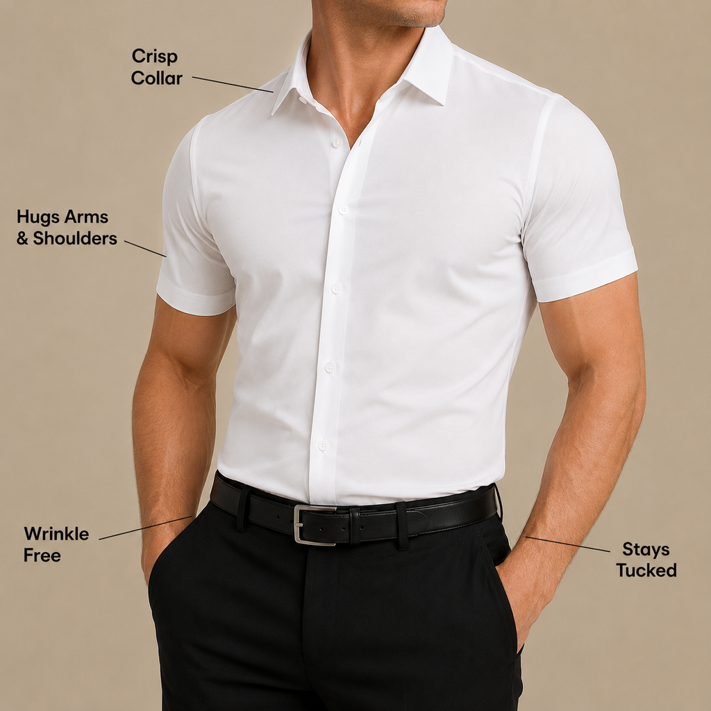 Tailored Fit Stretchy Dress Shirt mysite