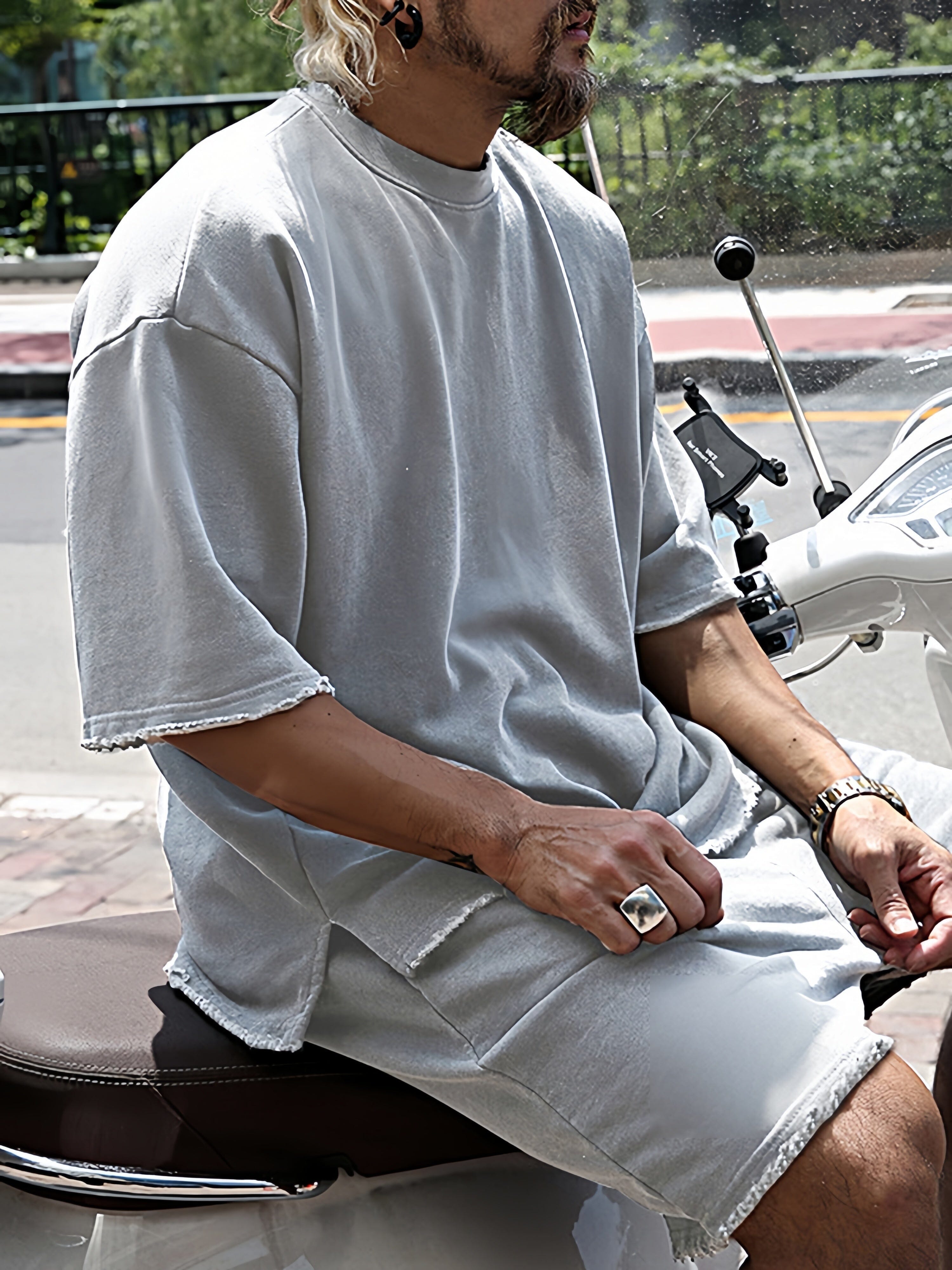 Casual Loose Fit Solid Sports Sets mysite