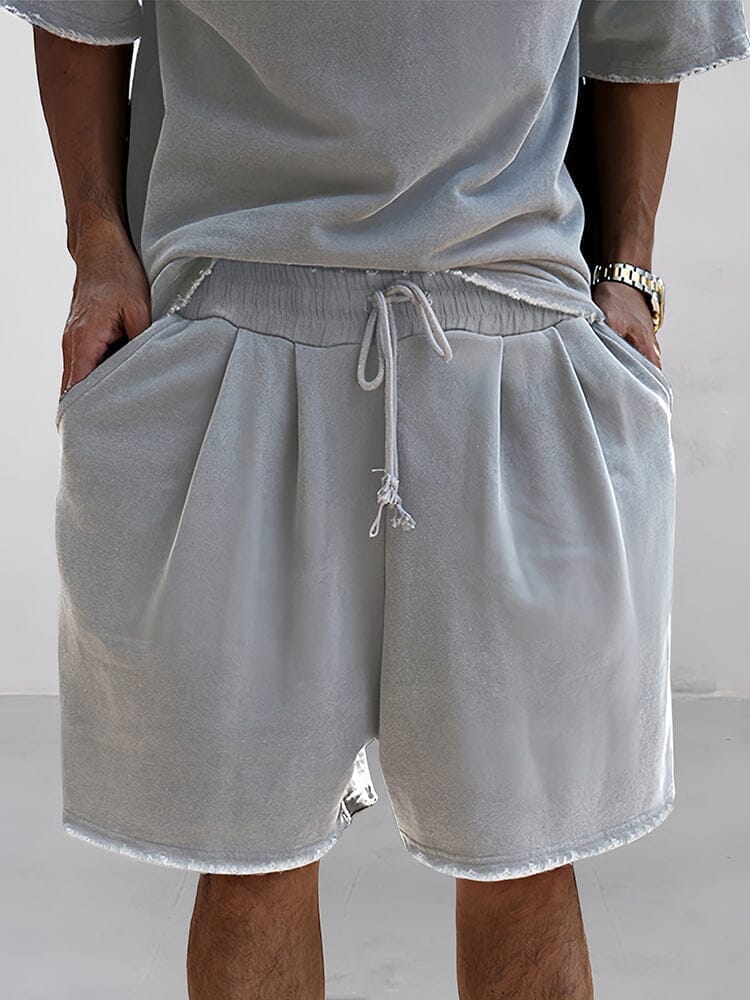 Casual Loose Fit Solid Sports Sets mysite